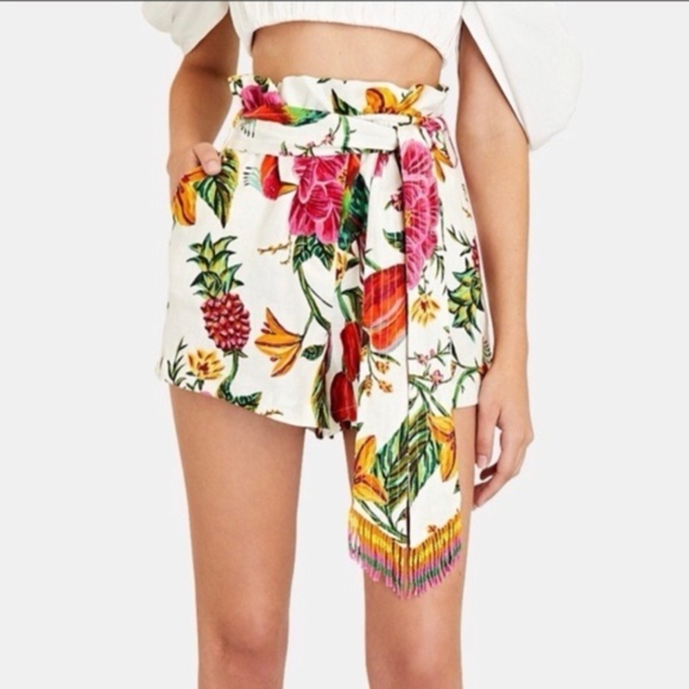 Farm Rio TOUCANS GARDEN PAPERBAG SHORTS